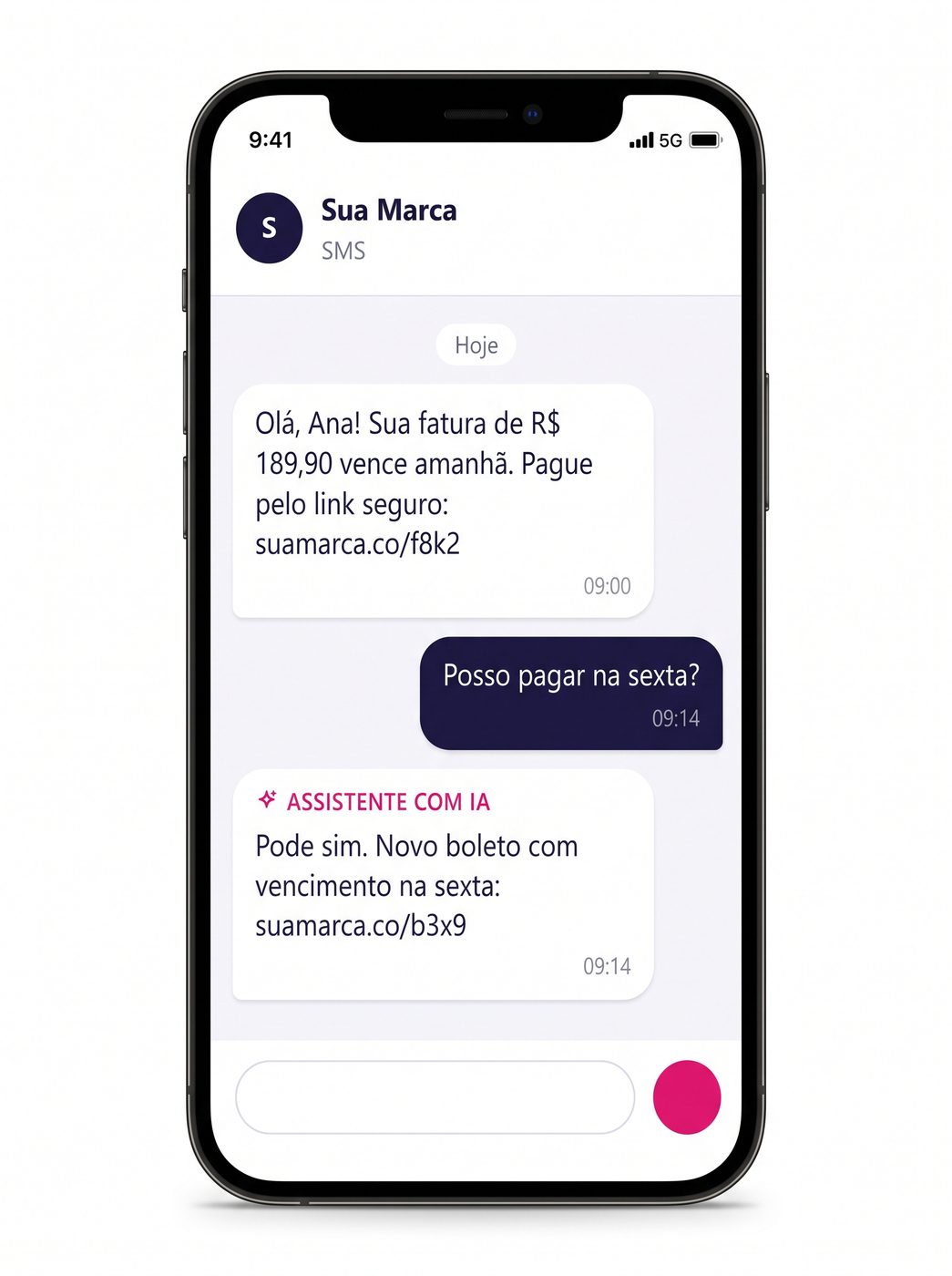 Conversa por SMS com resposta do assistente com IA